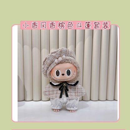 17cm Labubu Doll Clothes & Accessories - Macaron Style