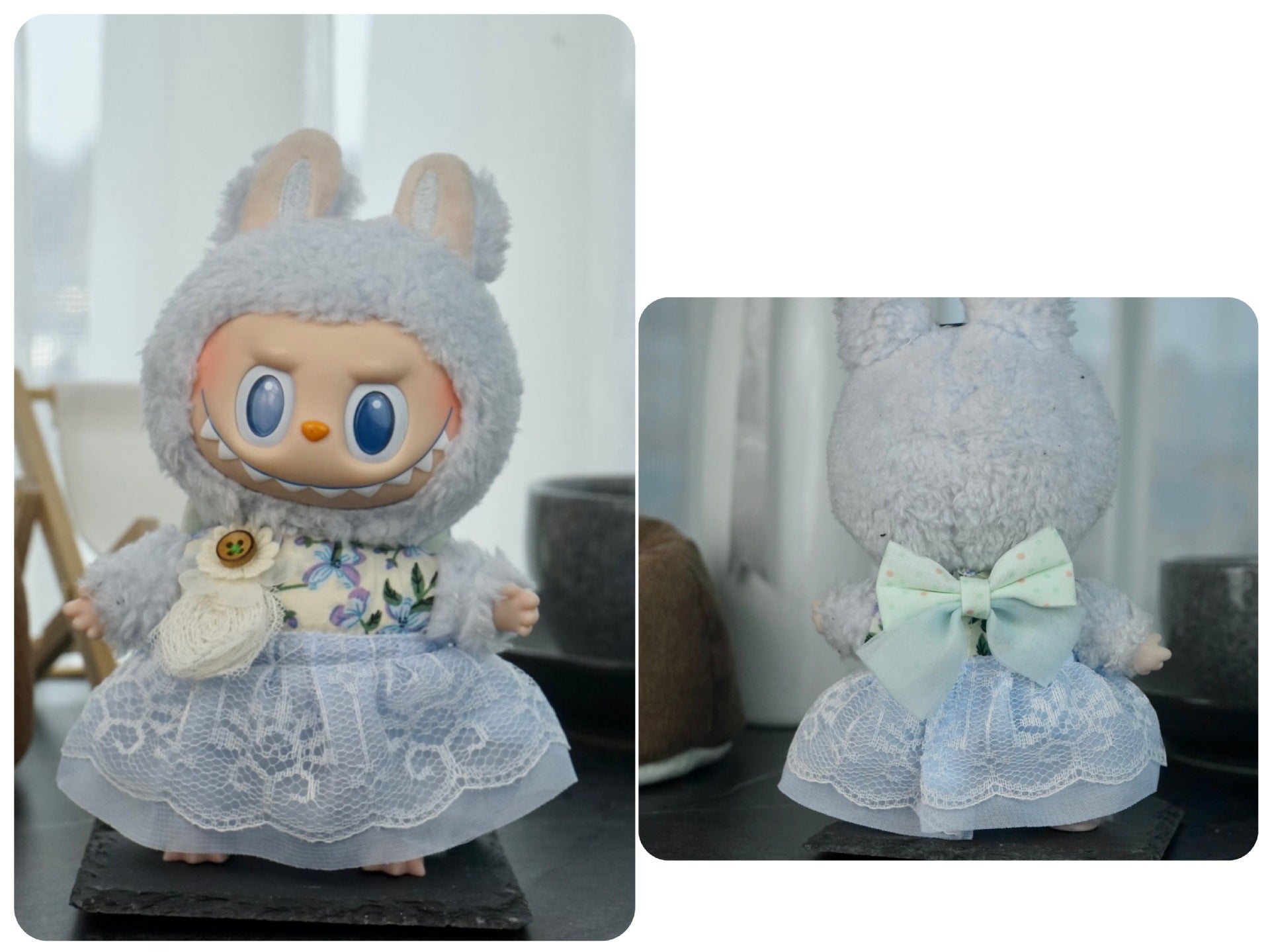 Labubu Doll Heart Skirt Outfit for 17cm Vinyl Doll
