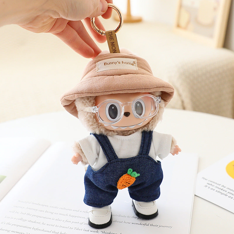 The first and second generation of cloth doll plush doll clothes pendant T-shirt suspenders clothing accessories blind box doll hat