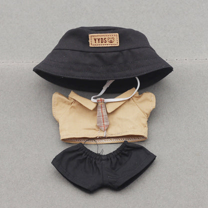 Labubu Doll Fisherman Hat & Outfit Set for 10cm & 17cm Vinyl Dolls