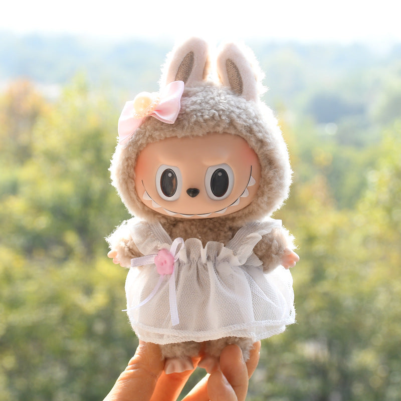 [Baby Clothes Only] 17cm Pendant Labubu for Clothes Vinyl Doll Costume Doll Labubu