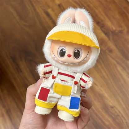[Only Clothes] 17cm Blind Box Labubu Handmade Frog Piggy Stuffed Christmas Suit Labubu Hanging