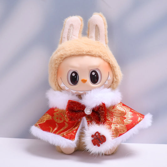 Labubu Doll New Year's Blessing Cloak & Tang Suit Outfit for 1st & 2nd Gen Pendants