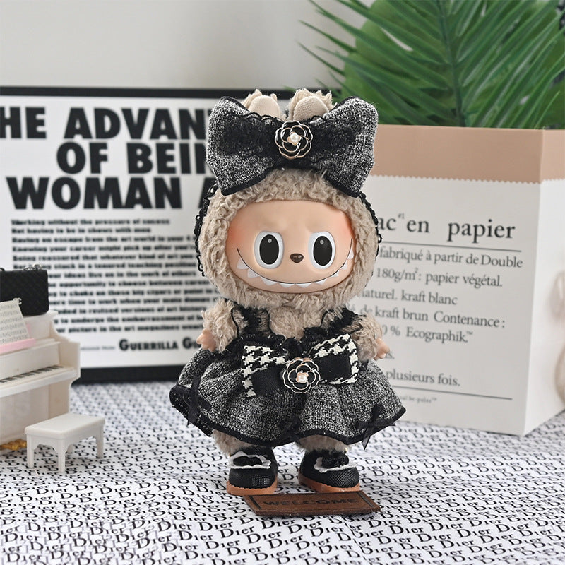 Only baby clothes] 17CM labubu cloth high quality for baby clothes labubu blind box pendant doll decoration suit
