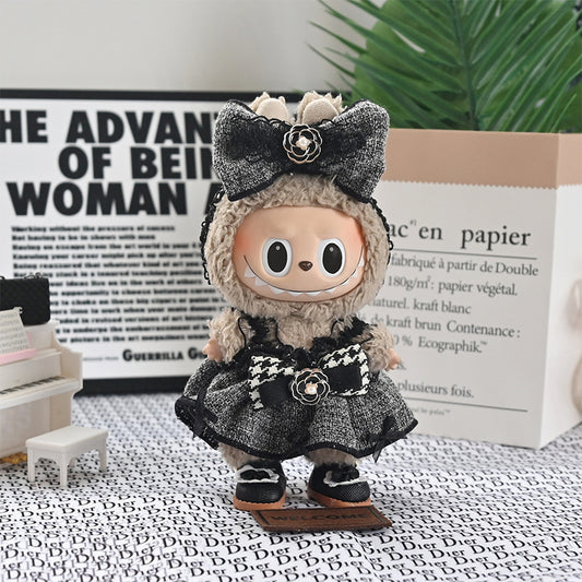 Only baby clothes] 17CM labubu cloth high quality for baby clothes labubu blind box pendant doll decoration suit
