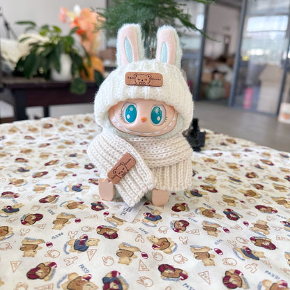 The first and second generation of blind box cloth clothes sweater hat backpack DIY with LABUBU sit party doll clothes