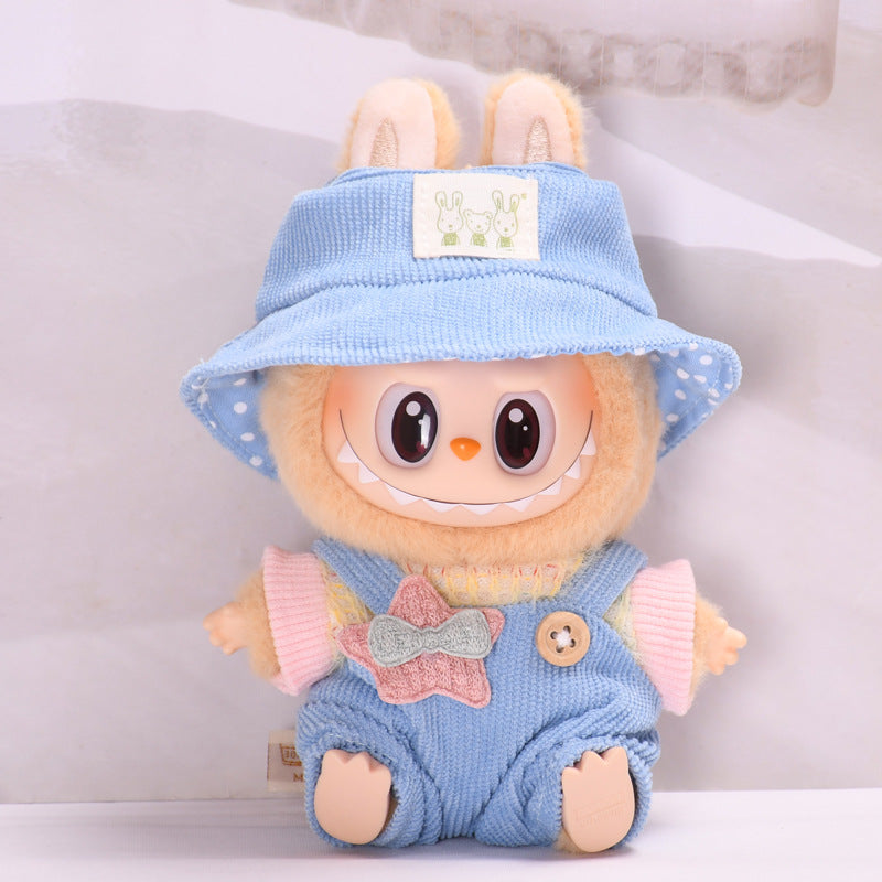 Only clothes] second generation blind box sitting party series Labubu pendant clothes vinyl face cloth baby clothes adorable