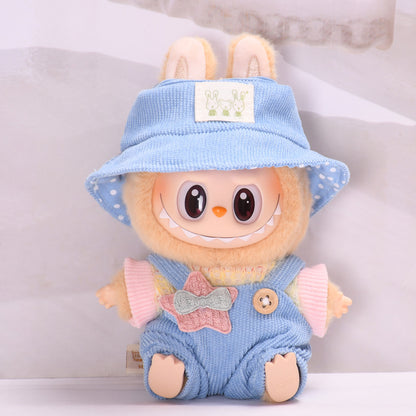 Only clothes] second generation blind box sitting party series Labubu pendant clothes vinyl face cloth baby clothes adorable
