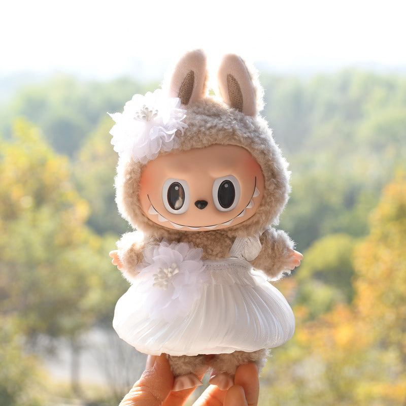 Only clothes] 17cm pendant pull cloth cloth for clothes spring and summer dress suit labubu baby dress cute
