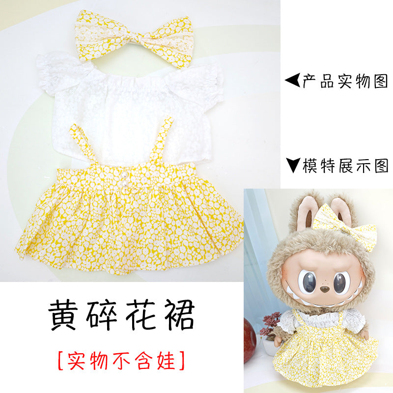 [Clothes Only] 37cm Labubu Vinyl Plush Doll Clothes suit Replace Labubu Skirt