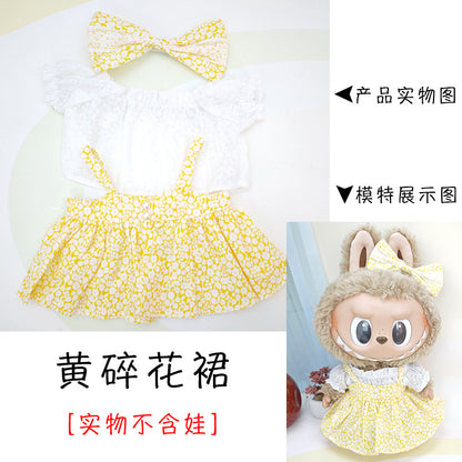 [Clothes Only] 37cm Labubu Vinyl Plush Doll Clothes suit Replace Labubu Skirt