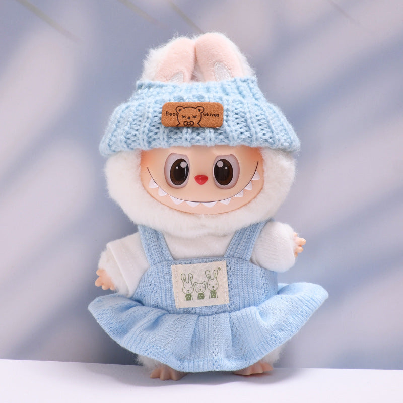Only clothes] the first and second generation of cloth pendant rabbit T-shirt suspenders skirt Labubu change baby clothes