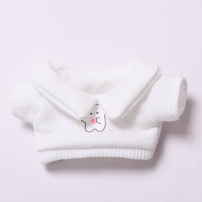 Labubu Doll Baby Clothes Outfit - White T-Shirt & Pants Suit Set