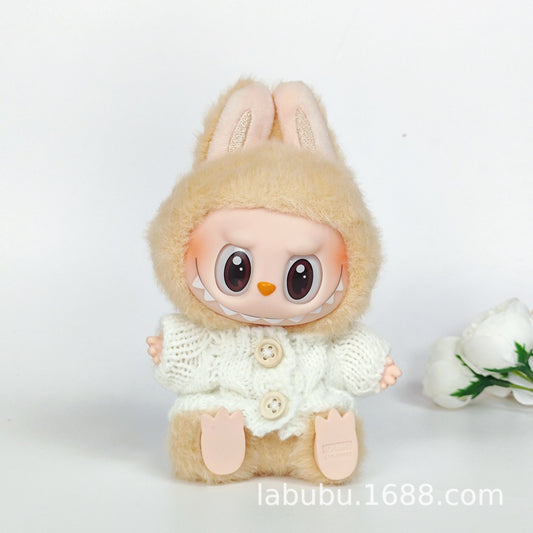 Labubu Doll Outfit - 17cm Sweater, Skirt & Bag Set for 1st-3rd Gen