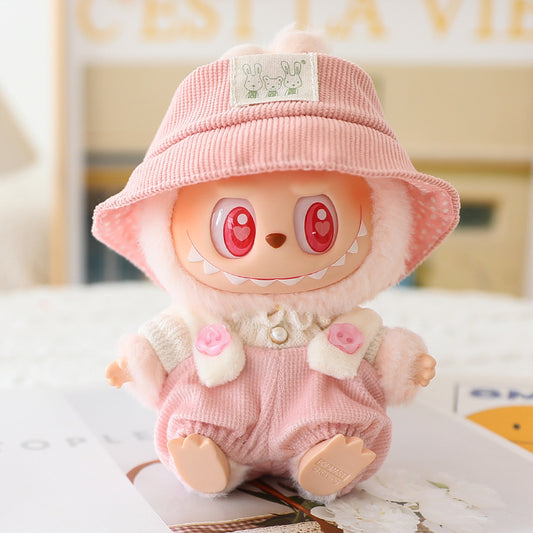 The second generation of cloth cloth clothes vinyl doll sitting party labubu replacement pants hat shoes