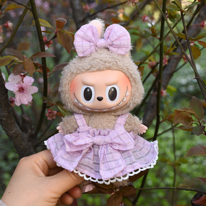 Only clothes] 17cm pendant pull cloth cloth for clothes spring and summer dress suit labubu baby dress cute