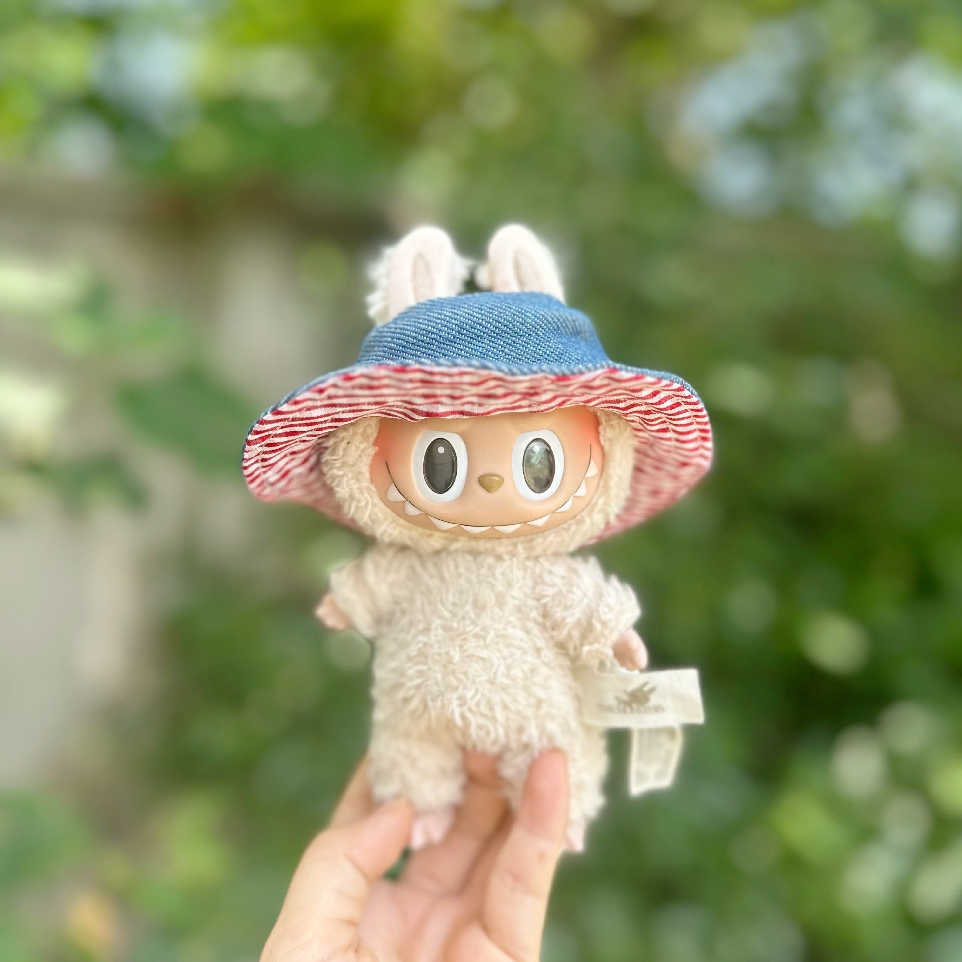 Only clothes] 17CM pendant blind box cloth cloth clothes LABUBU doll doll Denim coat hat skirt