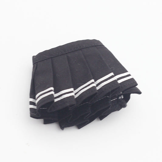 Labubu Doll Pleated Skirt for 17cm Vinyl Doll - Plaid & Solid Colors