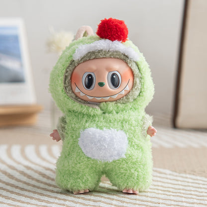 Only clothes] 17cm pendant blind box Macaron Labubu Labubu Time to chill doll clothes