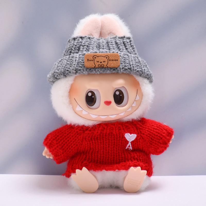 Only clothes] the first and second generation of cloth pendant button sweater hat small bag camera Labubu change baby clothes