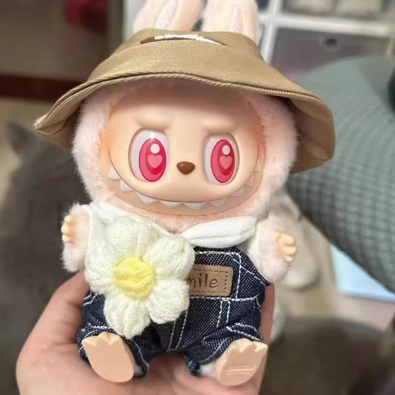 Clothes Only] First/Second Generation Pendant Labubu Clothes Rab Sit Party Doll Shark Elk suit
