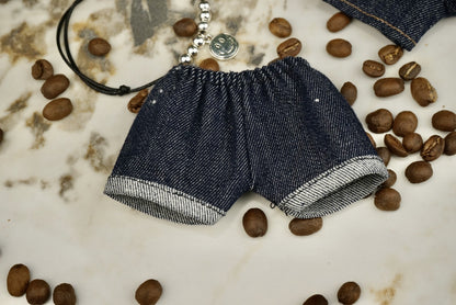 Labubu Doll Denim Outfit Set for 17cm Vinyl Doll - Valentine's Day Gift