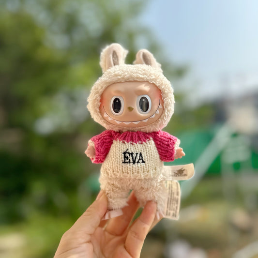 Only clothes] 15CM doll blind box pull cloth clothes sweater pants suit key chain LABUBU for Meng