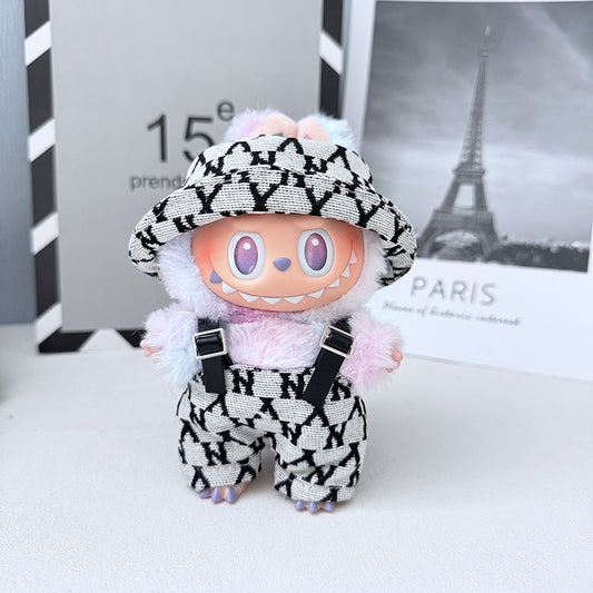 One, two and three generations of Labubu clothes pendant cloth cloth sitting doll clothes NY overalls sports suit trend cute