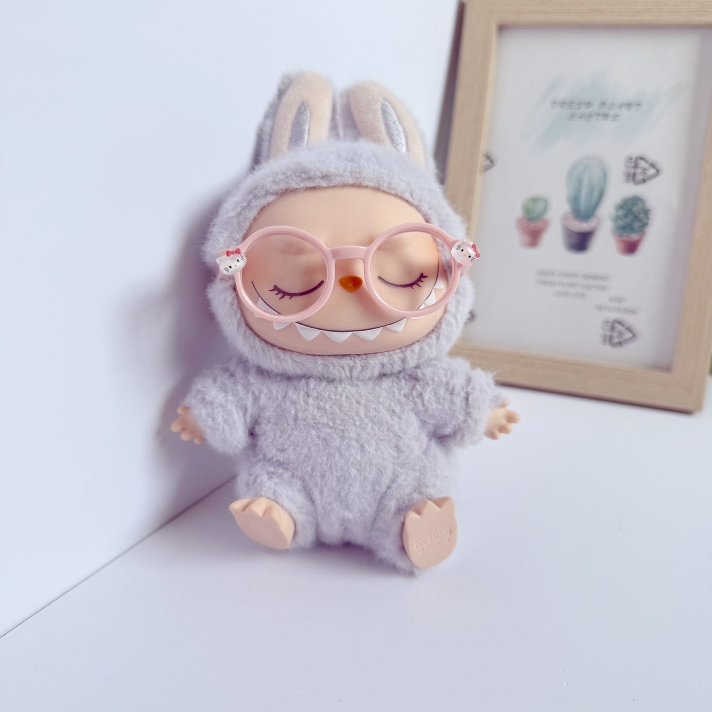 Clothes Only] Blind Box Labubu Doll Accessories New Kitty Glasses Labubu Doll with Cute Clothes