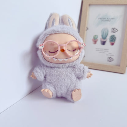 Clothes Only] Blind Box Labubu Doll Accessories New Kitty Glasses Labubu Doll with Cute Clothes