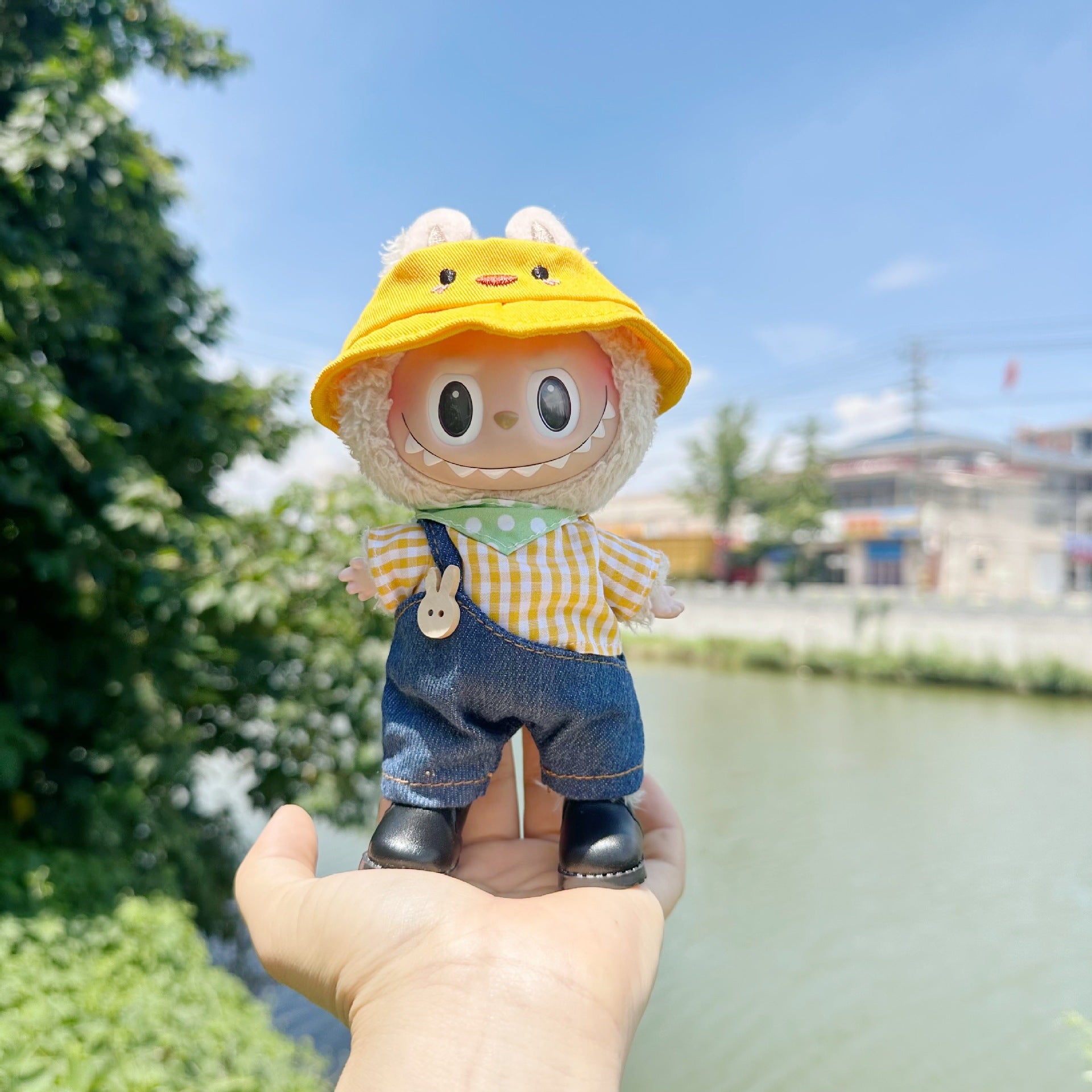 Only clothes] pull cloth clothes cute yellow duck suit LABUBU shoes hat accessories cute suit cute