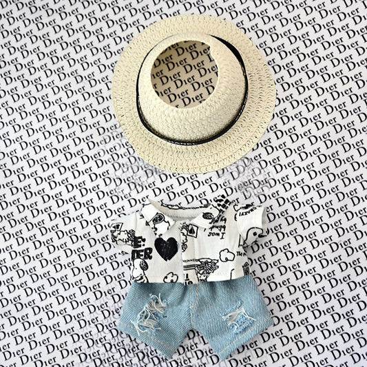 Clothing Only] Labubu Doll Clothes 17cm Labubu Clothes Blind Box Doll Vinyl Bubble Mart Spirited Boy