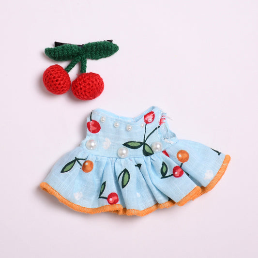 Only clothes] 17cm pendant cloth clothes summer cool cherry vest skirt LABUBU change doll skirt