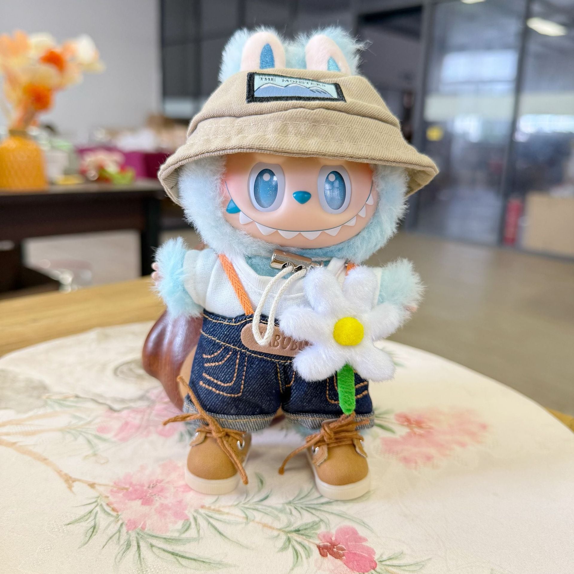 Clothing Only] First, Second, and Third Generation Blind Box Labubu Clothing Accessories Labubu Replacement Original Haruno Overalls