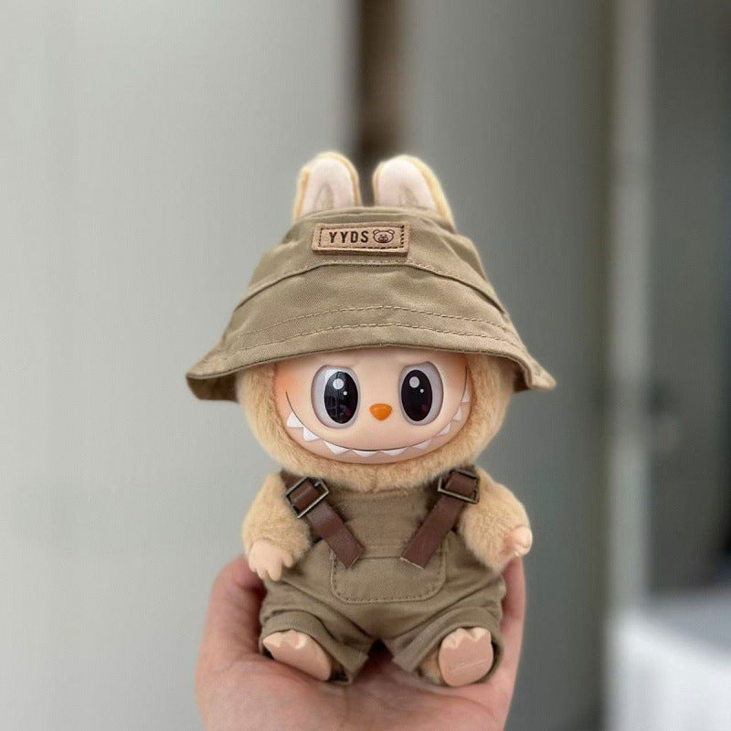 Labubu Doll Overalls Set with Hat for 1st-3rd Gen (Multiple Colors)