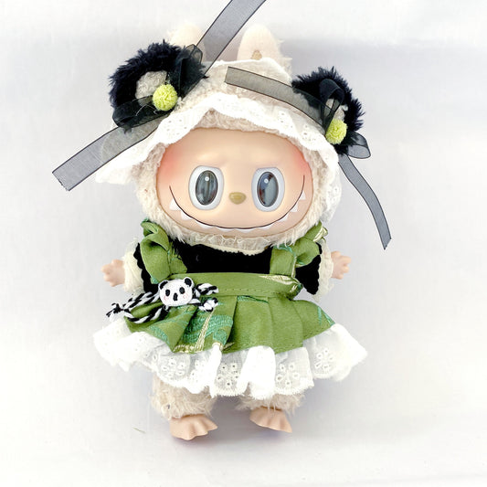 Labubu Doll Outfit - 17cm Panda & Puppy Baby Clothes Set