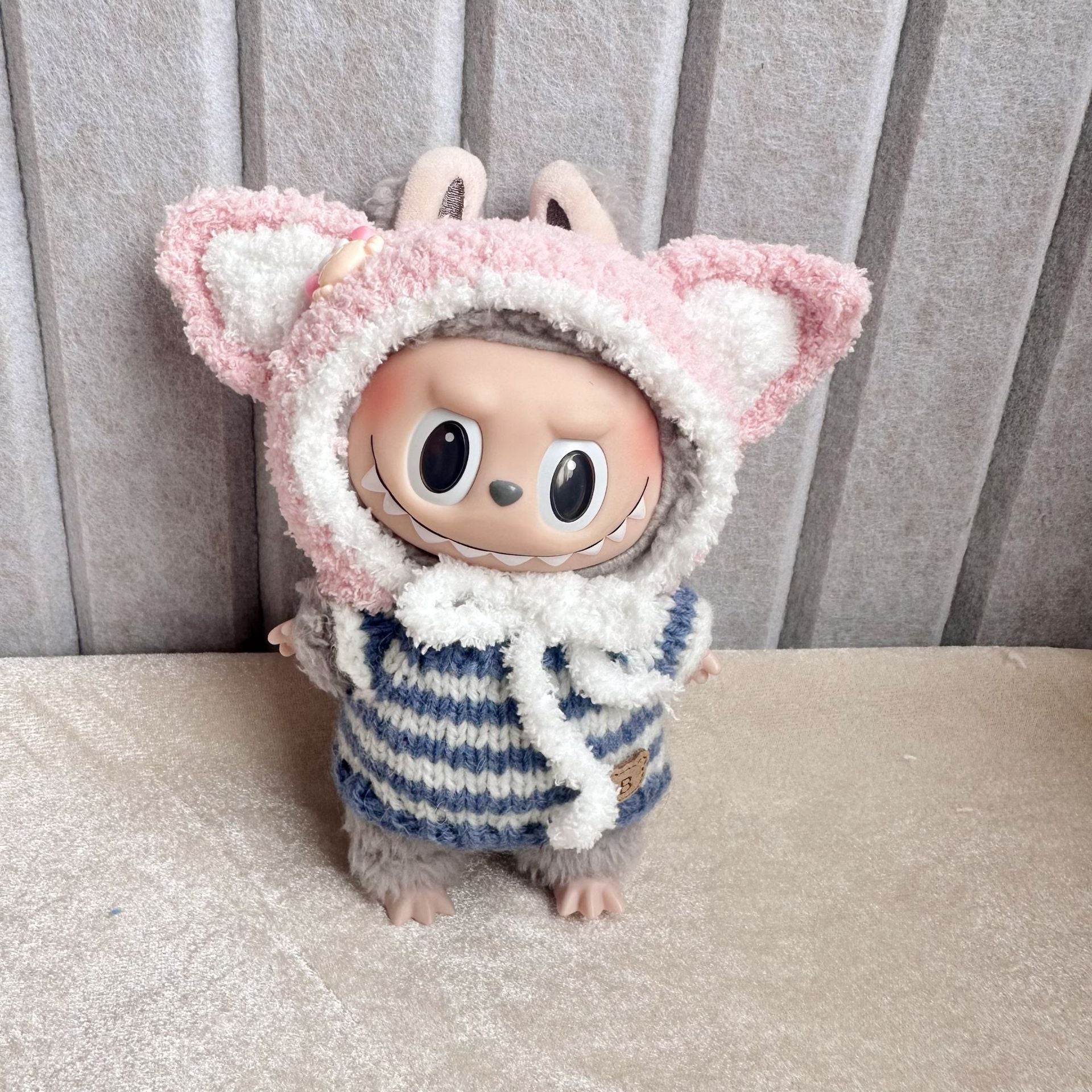 17cm pull cloth pendant clothes hand-woven sweater hat scarf suit labubu new replacement