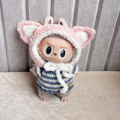 17cm pull cloth pendant clothes hand-woven sweater hat scarf suit labubu new replacement