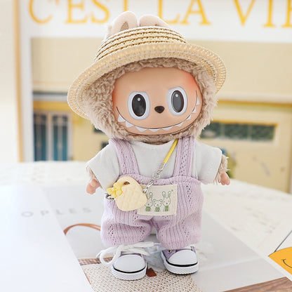 Rab cloth pendant generation two generation vinyl doll T-shirt suspenders suit doll clothes labubu doll clothes skirt