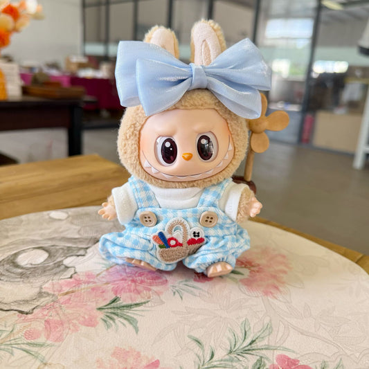 Only clothes] the first and second generation of cloth cloth clothes purchase little maniac plaid strap suit LABUBU change