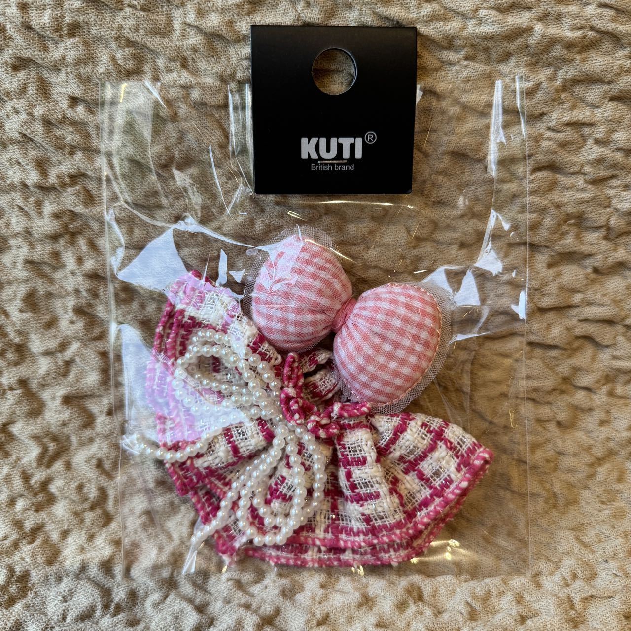 Labubu Doll Skirt Outfit with Bow & Pearl Chain - Multiple Colors