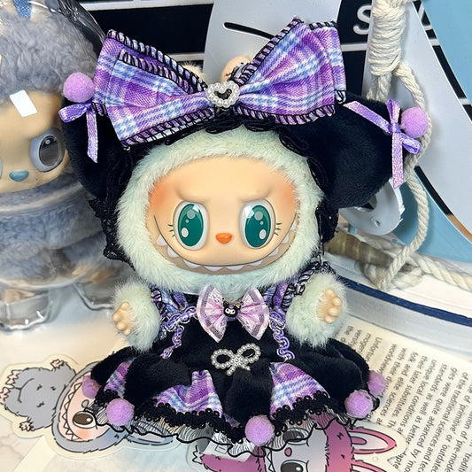 Only clothes] labubu doll clothes labubu second generation sit party doll clothes play velvet doll play clothes