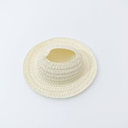 Labubu Doll Summer Outfit with Straw Hat & Accessories for 15cm Vinyl Doll