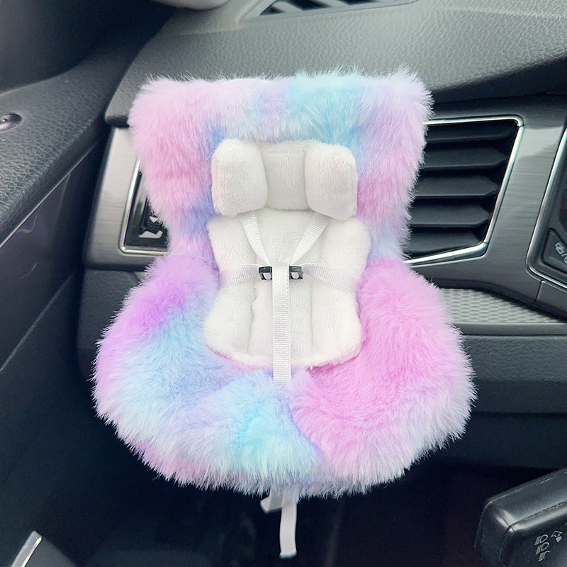 Suitable for 17cm pull cloth pendant cute car safety seat car air outlet decoration car accessories pendulum