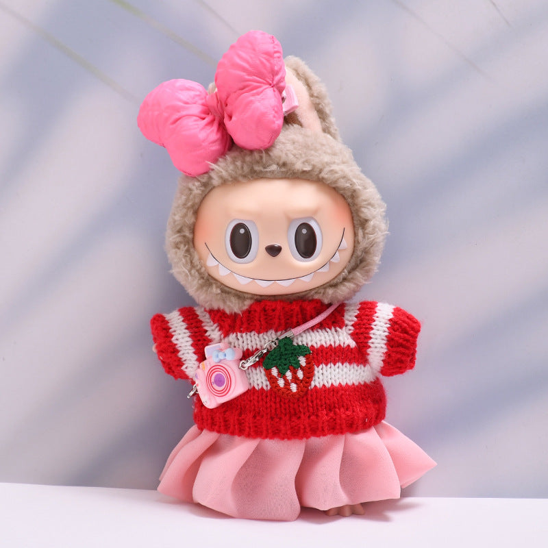 Only baby clothes] one, two and three generations of pendants labubu clothes sweater gauze skirt bow pull cloth baby clothes