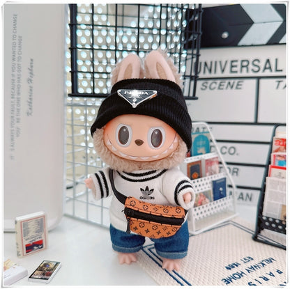 Labubu Doll Outfit - Cute Cotton Coat & Accessories for 10cm & 17cm Vinyl Dolls