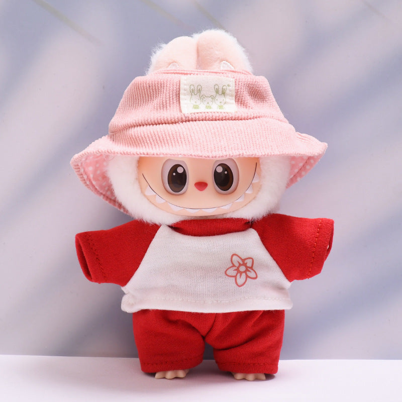 Labubu Doll Baby Clothes Set - Colorful T-Shirt & Shorts Outfit