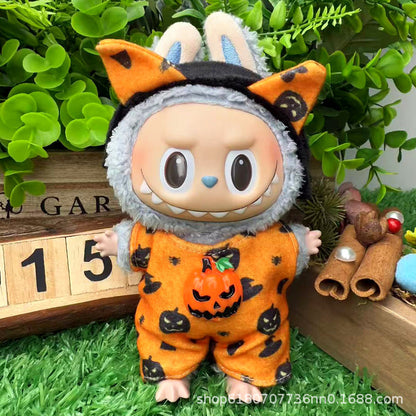 Suitable for Labubu Doll Clothes, Plush Vinyl Sitting Party First, Second and Third Generation Replacement Skirt Suit