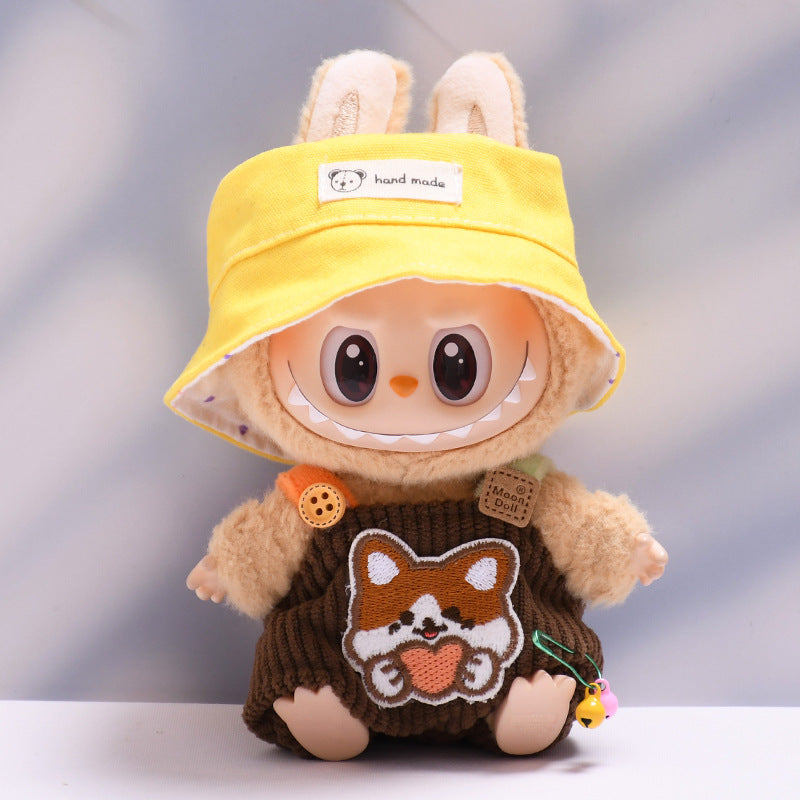Only clothes] one or two generation pendant labubu small animal suspenders suit sit labubu change baby clothes