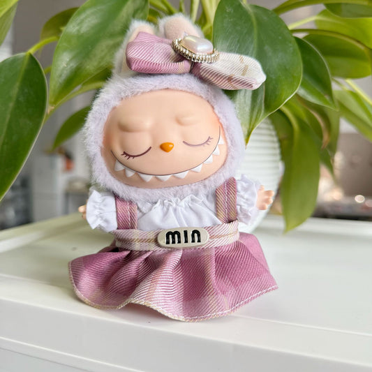 Pendant Rab Cloth Clothes One or Two Generation Blind Box LABUBU Sitting Party suit New Style for Red Pair Student Dress